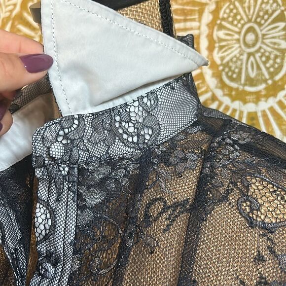 NWT Anthropologie Maeve Lace Sheer Long Sleeve Button Down Blouse/Shirt size S - Picture 10 of 14